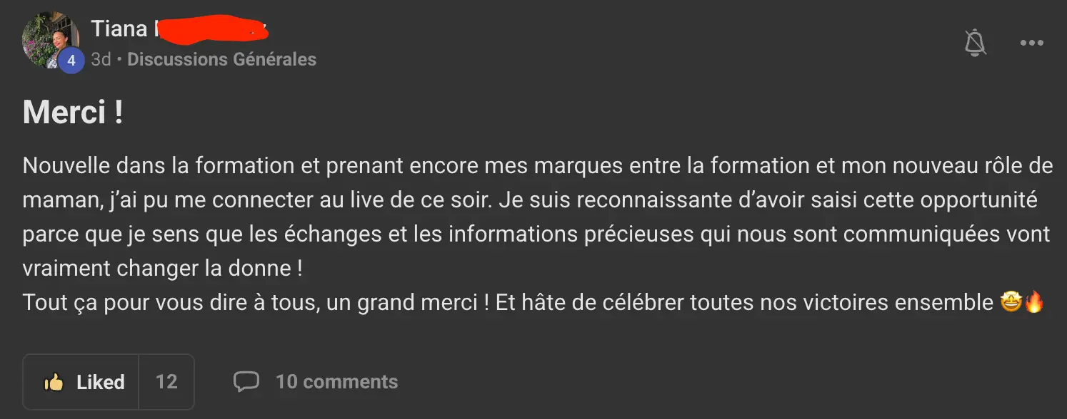 Témoignage élève